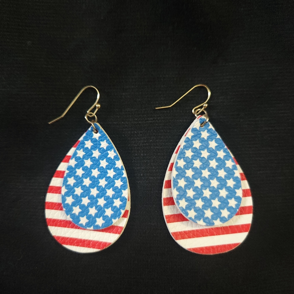 Patriotic Teardrop Earrings